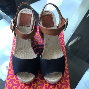 Tory Burch Wood Wedge Espadrilles